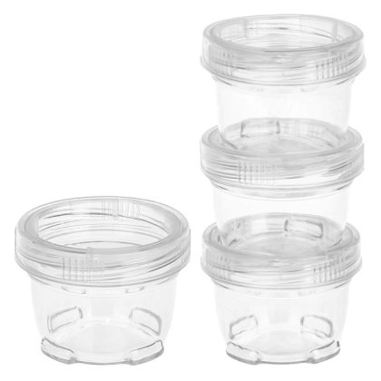 Cutie Organizator Rotunda din Plastic Transparent Ø5.5x4cm - 4buc