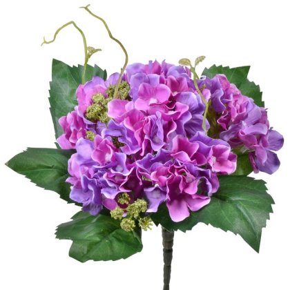 Floare Artificiala Hortensie Lila 22cm