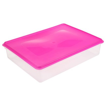 Recipient Alimente Transparent Capac Fucsia 6L