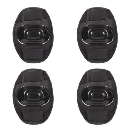 Set Echipament de Protectie cu Genunchiere & Cotiere Negre - 4 piese