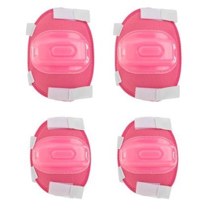 Set Echipament de Protectie cu Genunchiere & Cotiere Fucsia - 4 piese