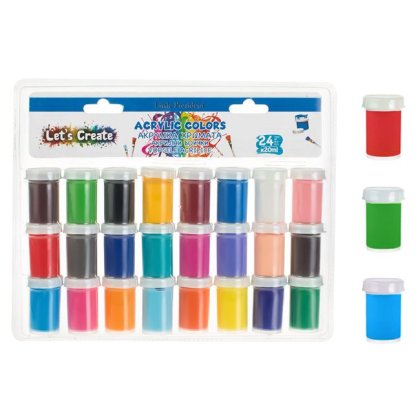 Set Culori Acrilice in Recipiente de 20ml Little President - 24buc