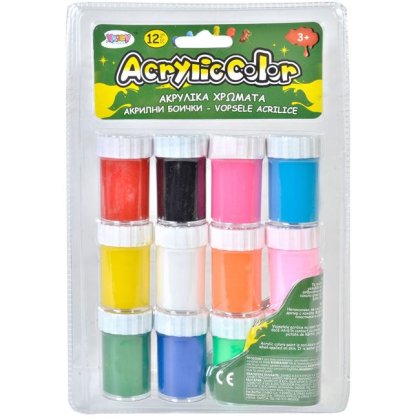 Set Culori Acrilice in Recipiente de 20ml - 12buc