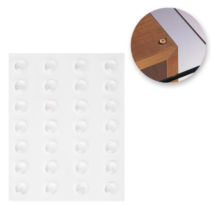 Capace Autocolante Transparente din Silicon de Protectie 8mm - 28buc
