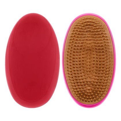 Perie Ovala Roz de Descalcit Parul 12cm