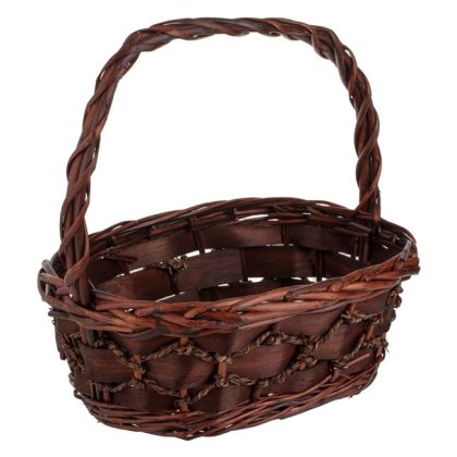 Cos din Bambus Impletit cu Maner 38x31x14cm