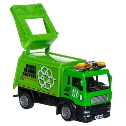 Vehicul Gunoier Miniatura Verde 1:55