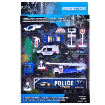 Set Vehicule Politie & Accesorii 1:87