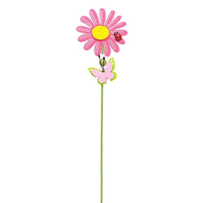 Stick Decorativ pentru Ghiveci Buburuza Fluture Margareta de Pasla 29cm