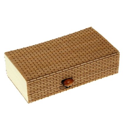 Cutie de Depozitare din Bambus Maro 15x8x4cm