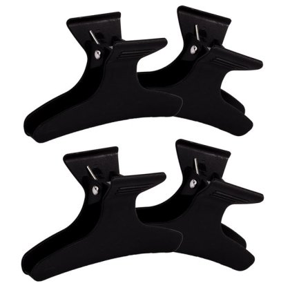 Clame de Par Negre tip Coafor 8cm - 4buc