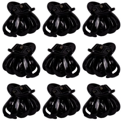 Clame Negre de Par pentru Femei 2.3cm - 9 buc