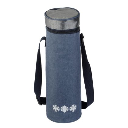 Husa Izoterma Albastra cu Fermoar pentru Sticle 1.5l
