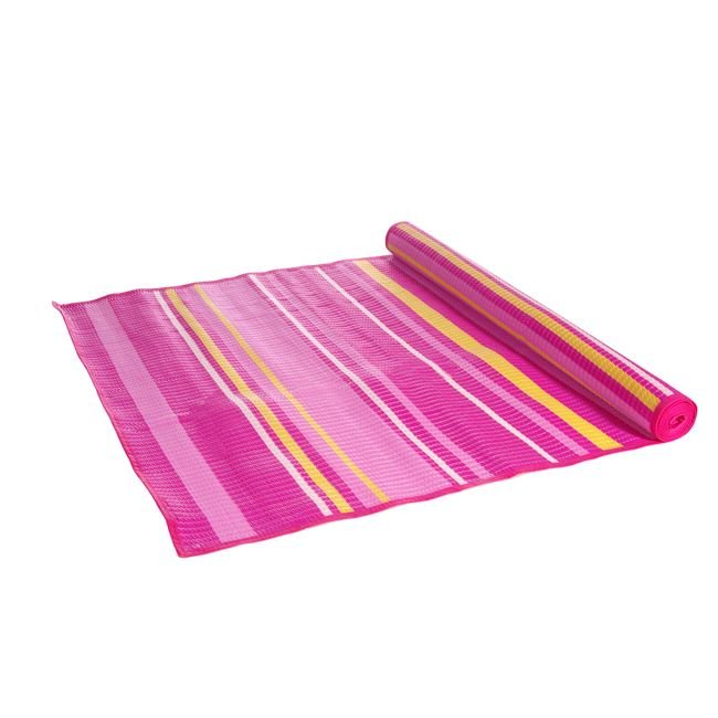 Rogojina pentru Plaja Rola Roz Fucsia cu Dungi 180x72cm