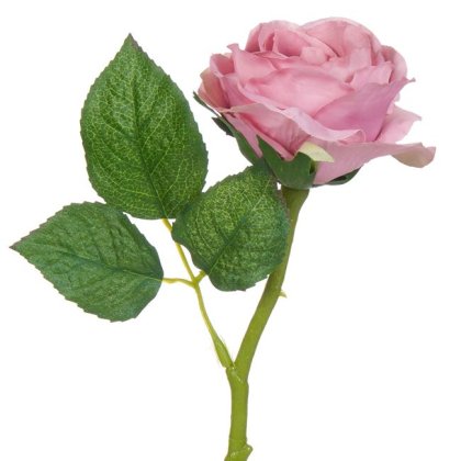Floare Artificiala Trandafir Roz 30cm