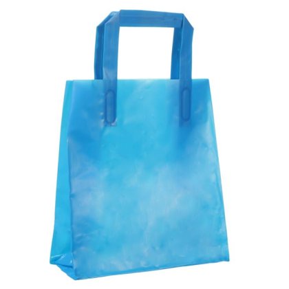 Sacosa din Plastic Turcoaz pentru Cadou 18x10x21cm