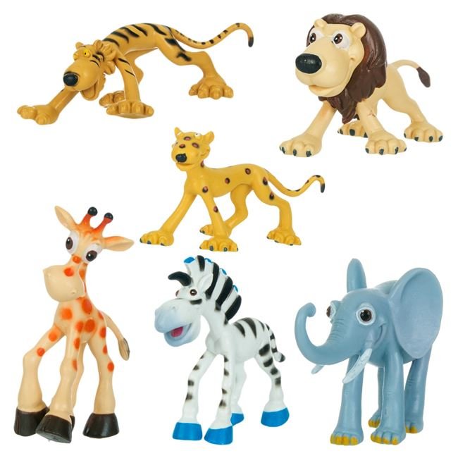 Figurine Animale din Jungla Cartoon - 6buc