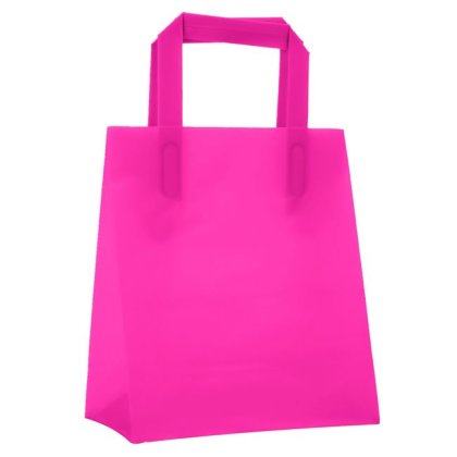 Sacosa din Plastic Fucsia pentru Cadou 24x12x30cm