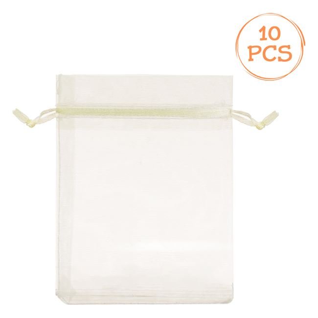 Pungi Organza Bej 21x26cm -10buc