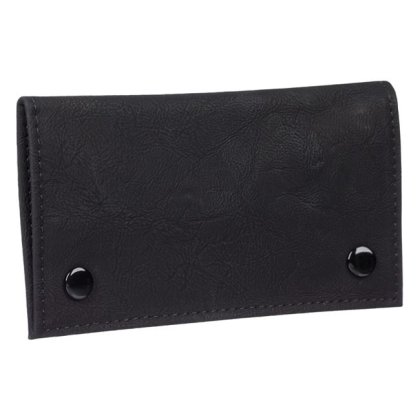 Tabachera Tutun Neagra din Piele Artificiala cu Capse 16.5x9cm