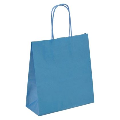 Sacosa din Hartie Kraft Turcoaz pentru Cadou 36x12x41cm