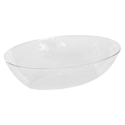 Platou Servire Oval din Plastic Transparent 29x18.5x8.5cm