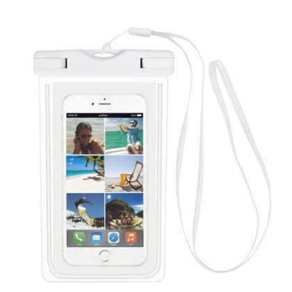 Husa Rezistenta la Apa pentru Telefon Mobil Alba 19.5x11.5cm