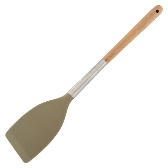 Spatula din Silicon cu Maner din Lemn 31cm