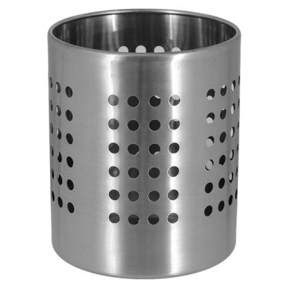 Suport Uscator Tacamuri din Metal Perforat Argintiu Ø11,5x14cm