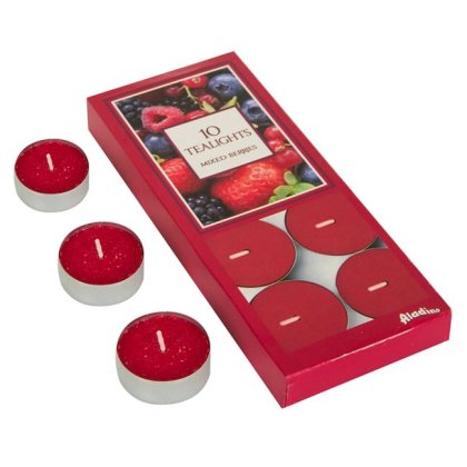 Lumanari tip Pastila Rosii cu Aroma Berries Ø3.5x1.5cm - 10buc