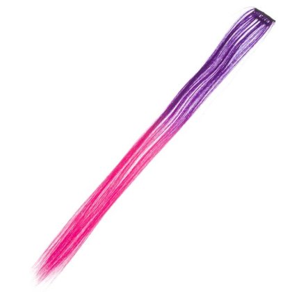 Accesoriu Deghizare Extensie Par Drept cu Clips Mov Roz Ombre - 51cm