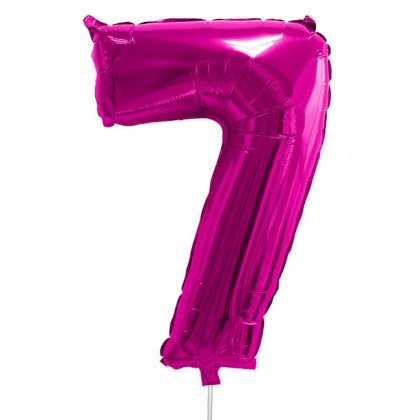 Balon de Petrecere Metalizat Fucsia din Foli Nr.7 - 24cm