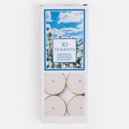 Lumanari tip Pastila Albe cu Aroma de Prospetime Ø3,5x1,5cm - 10buc