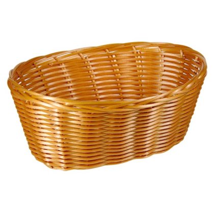Cosulet Decorativ de Bucatarie Oval Bej Impletit 22x16,5x9cm