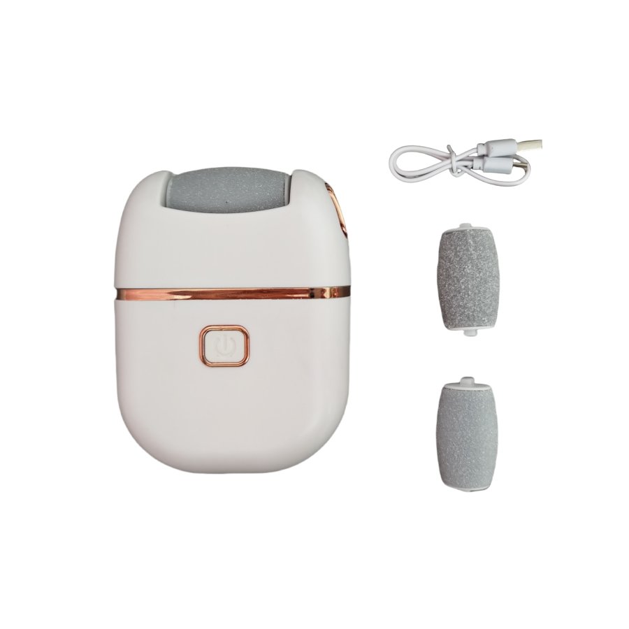 Pila cosmetica electrica, mini, cu lumina LED, alb