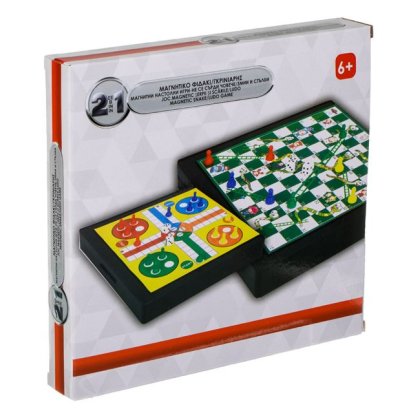 Jocuri de Societate Magnetic 2 in 1 Serpii si Scarile & Nu te supara Frate Portabil