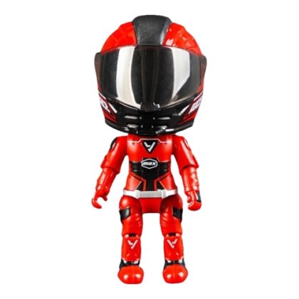 Jucarie casca transformabila in motociclist VICTINY® rosu Figurine de Actiune pentru Baieti - Decoratiune de Birou, Motociclist cu Imbinari Mobile, Figurine de Colectie pentru Adulti si Copii
