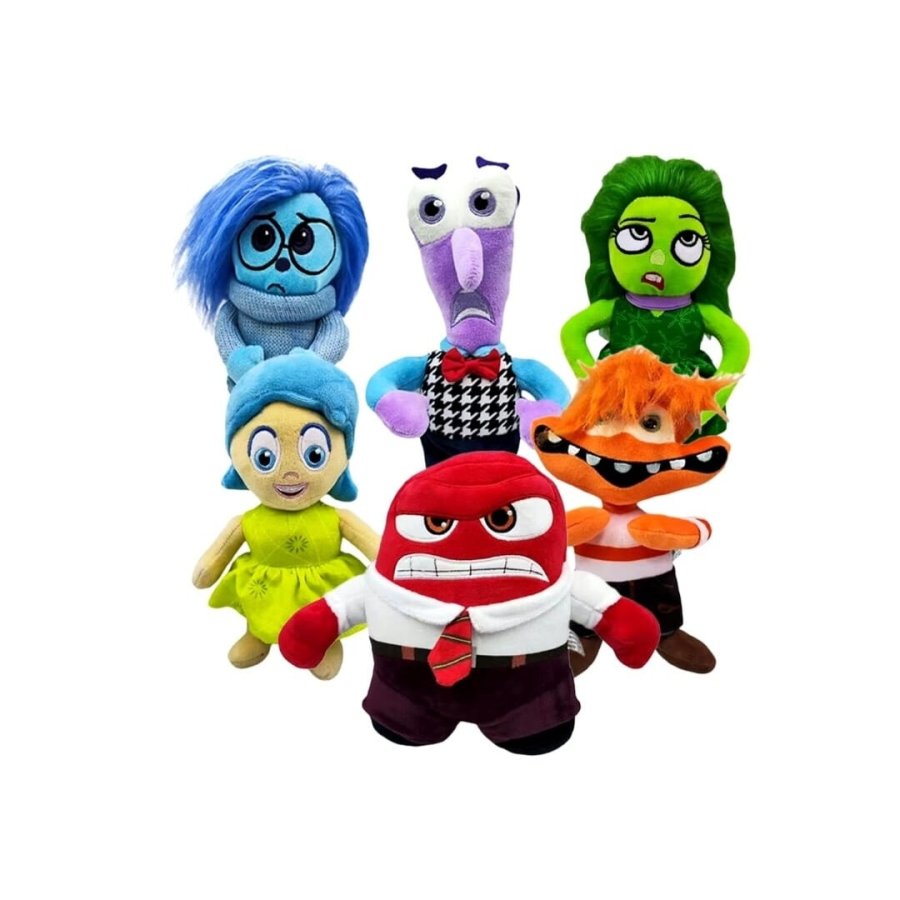 Set 6 Mascote de plus, Emotii, Inside out, rosu, 30 cm - 40 cm