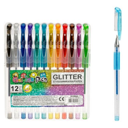 Set Pixuri Colorate cu Glitter - 12buc