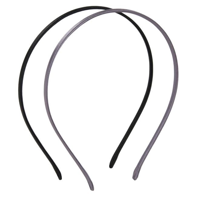 Set Coronite Par Subtiri Satinate Neagra Gri pentru Femei - 2buc