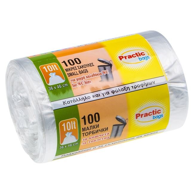 Saci de Gunoi Albi 10L - 100buc