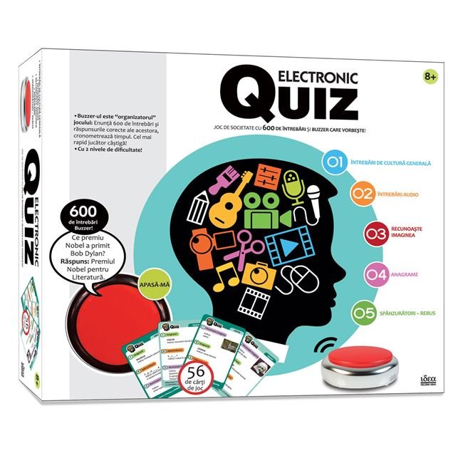 Joc de Societate Quiz Electronic cu Buzzer - Idea