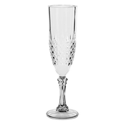 Pahar din Plastic Transparent cu Model pentru Sampanie 230ml