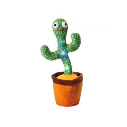 Jucarie Cactus Dansator, 50 melodii pentru copii, cu Acumulator si Cablu USB, Danseaza, Canta, Vorbeste si Inregistreaza