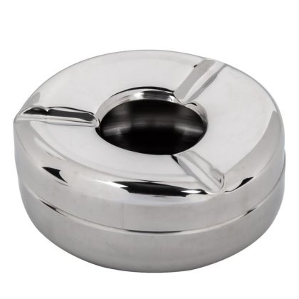 Scrumiera de Inox Rotunda Argintie Ø11.5x4.5cm