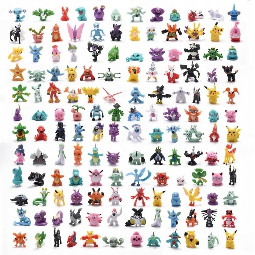 Set 144 figurine, Piatnik, Pikachu, Plastic, 2/3cm, Multicolor