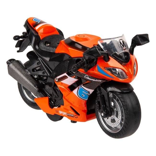 Motocicleta de Curse Portocalie cu Sunet & Lumini 1:14