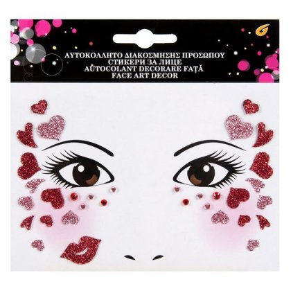 Autocolant de Fata Inimi Glitter