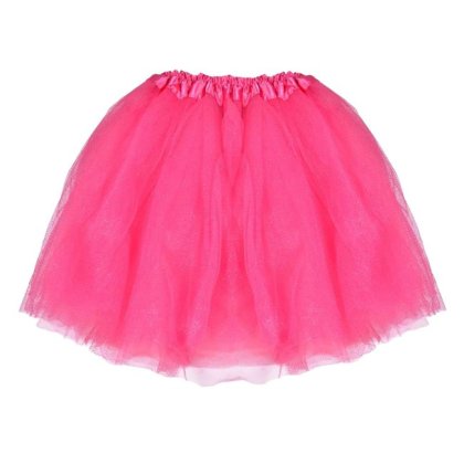 Fusta Tutu Cheerleader Fucsia-Argintie - One Size