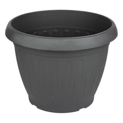 Ghiveci Flori din Plastic Antracit Ø20x18cm - 3.2l